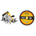 DEWALT circulaire XR 18V BL - sans batterie ni chargeur - 184mm & Lame de Scie Circulaire Portative - Lame Extreme Cutting Ø184mm - Taille de l'Alésage 16mm - Épaisseur 1,65mm - 40 Dents