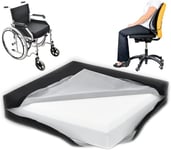 OrtoPrime Coussin Anti escarres en Mousse à Mémoire de Forme+HR-Coussin Coccyx de Siège Orthopédique-Coccyx Cushion - Coussin pour Fauteuil Roulant Chaise et Bureau-Coussin pour Chaise de Bureau