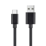 Câble USB Type C vers USB 2.0 (3,0m) Super Long de Données et Charge pour Samsung Galaxy S8,S8 Plus,Nexus 6P,LG G6,New MacBook,Google Pixel XL,OnePlus et Plus (Noir)