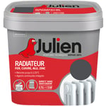 Julien - Peinture Radiateur Acrylique, Fer, Cuivre, Alu, Zinc - Direct sans sous-couche - Satin Poivre 0,75 l