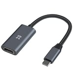 XtremeMac Adaptateur USB-C vers HDMI, Sortie vidéo 4K Ultra HD (4K*2K @ 30H), Plug & Play, boîtier Aluminium pour MacBook Pro, MacBook Air, iPad, Samsung et Autres appareils USB-C - Space Grey