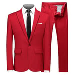 Costume Homme Uni 3 Pièces De Slim Fête Soirée Mariage Business Fit Grande Vêtements Masculin Wz227