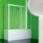 Cabine douche Pare-Baignoire 70x150 CM en acrylique FORTE mod. Nettuno - Blanc - Ouverture centrale