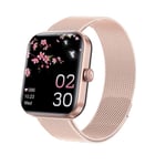 F57l Blodsockermätare Klocka, Blodsockerklocka, Blodtrycksmätare Klocka Sport Smartwatch Milan Rose Gold