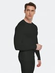 3 Pack Compression Paidat Miesten Pitkähihaiset Athletic Kylmän Sää Base Layer Aluspaita Gear T-paita harjoitteluun · Musta · XXL