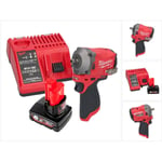 Milwaukee - M12 FIW38-601C Clé à choc sans fil 12 v 339 Nm 3/8'' Brushless + 1x batterie 6,0 Ah + chargeur