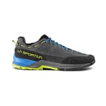 La Sportiva TX Guide Leather - Chaussures approche homme Carbon / Lime Punch 44.5