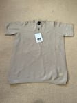 ALPHA TAURI x RED BULL Mens Casual 3D Knit Beige Medium T-Shirt (NEW) Free P+P