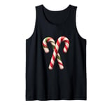 Christmas Sugar Cane Classic Festive Holiday Candy Design Tank Top