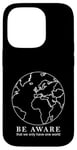 Coque pour iPhone 14 Pro Contours de la carte du monde Protection de la nature