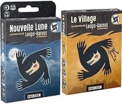 Loups Garous de Thiercelieux | Lot 2 Extensions : 1 Nouvelle Lune + 1 Le Village | Nouvelle Édition 2021 | Jeu de Société pour Enfant dès 10 Ans | Jeu de Cartes 8-18 Joueurs | 30 Min