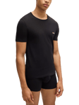 BOSS Embroidered Logo Cotton Underwear T-Shirt, Pack of 3, Black