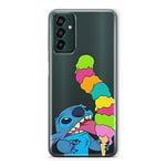 ERT GROUP mobile phone case for Samsung M13 4G original and officially Licensed Disney pattern Stitch 015 optimally adapted to the shape of the mobile phone, partially transparent