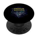 L'homme bleu cyberpunk PopSockets PopGrip Interchangeable