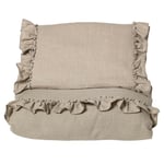 Sengesett, NG Baby, Lin Ruffle, Beige, 80*100/35*40cm