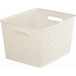 Curver My Style Rattan Basket 18L Large white free & fast dispatch