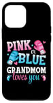 iPhone 12 mini Pink Or Blue Grandmom Loves You Boxing Gender Reveal Party Case