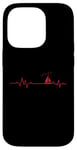 iPhone 14 Pro My Heart beats for Sailing Heart Line Case