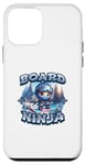 Coque pour iPhone 12 mini Planche Ninja Snowboard Ninja Snow Rider Snowboard