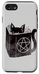 Coque pour iPhone SE (2020) / 7 / 8 SataniCat Pentagramme Chat Satan Demon Necronomicon Lover