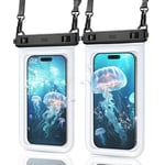 YOSH 2024 Crossbody Waterproof Phone Pouch, 2 Pack IPX8 Waterproof Phone Case for Swimming, Underwater Phone Case for iPhone 16 15 14 13 12 Pro, Samsung S24 S23 S22, Huawei P40 P30 Xiaomi up to 6.8"