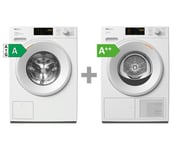 Miele Wsb383wcs + Tsd263wp  Kombinert Vask/tørk - Farge: Hvit