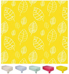 Home Direct Nappe Toile cirée PVC Rectangulaire 140 x 180 cm Feuilles Jaune