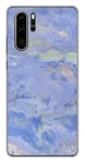 Coque en silicone imprimée compatible Huawei P30 Pro Marbre Bleu