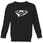 Justice League Graffiti Wonder Woman Kids' Sweatshirt - Black - 7-8 ans - Noir