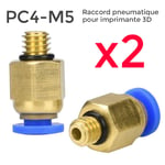 2x Raccord Pneumatique PC4-M5 pour XYZ da Vinci Jr 1.0 / Mini imprimante 3D