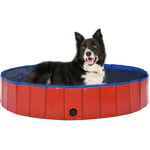 Vidaxl - Piscine pliable pour chiens Rouge 160x30 cm pvc Rouge