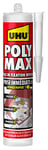 UHU Polymax prise immédiate invisible- Mastic/colle de fixation MSP pour coller, assembler et jointer, toutes surfaces, ultra solide, sans solvants, transparent, cartouche 300 g