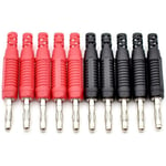 10Pcs 4mm Banana Plugs Solder DIY Banana Plug Male Connectors Adapters for Multi