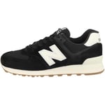 New Balance Homme 574 Sneaker, Black 001, 45 EU