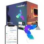 Nanoleaf Shapes Mini Triangle Kit de Démarrage, 9 Panneaux Lumineux LED Connectés - Appliques Murales Luminaires Intérieur Modulaires RGBW Wi-Fi, Compatible Alexa, pour Salon Chambre ou Bureau Gaming