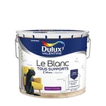 Dulux Valentine Le Blanc Tous Supports Crème de Peinture - Peinture Intérieure Murs, Plafonds, Boiseries et Radiateurs - Velours Blanc 10 L