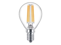 Philips Corepro - Led-Glödlampa Med Filament - Form: P45 - Klar Finish - E14 - 6.5 W (Motsvarande 60 W) - Klass E - Varmt Vitt Ljus - 2700 K