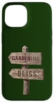 Coque pour iPhone 15 Jardinage, panneau de signalisation en bois Bliss Garden