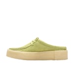 Clarks Wallabee Cup LO 26175655 Womens Green Suede Mules Slippers Shoes