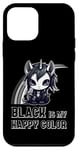 iPhone 12 mini Black Is My Happy Color Goth Girl Emo Gothic Unicorn Case