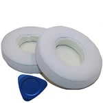 Replacement Earpads Cushions Compatible for Beats Solo 2 Solo 2.0 Solo 3 wireless Headphone with Soft Protein Leather Ear pad, Memory Foam Ear Cover Pads White