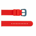 Detomaso Bracelet pour Montre en Silicone Rouge de 20 mm avec Boucle Noir NEUF