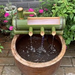 Fountain Bamboo Fountain Garden Decor Water Spout with Pump Garden Decoration Waterfall Outdoor Japanese Sculptures Statues Arts Crafts for Pond Fish Tank Courtyard