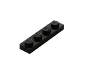 LEGO Plates: Black 1x4. Part 3710 (X 25)