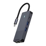 Rapoo Adaptateur USB-C Multiport 8-en-1, Gris