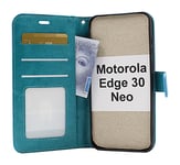 Crazy Horse Wallet Motorola Edge 30 Neo 5G (Turkos)