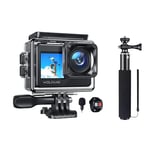 WOLFANG Caméra Sport GA120 4K30FPS & Ensemble de Selfie Stick