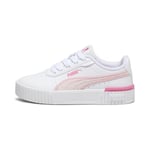 PUMA Carina 2.0 Corduroy PS Basket, White-Frosty Pink-Strawberry Burst, 30 EU