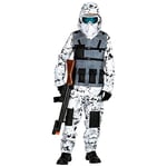 WIDMANN 01719 Kids Boys White & Black Arctic Special Forces Costume. Includes hooded coat, pants and face mask. Fancy Dress, Outfit, World Book Day, Halloween, Carnival, Army. Age 14-16 years.