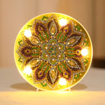 DIY Mandala Full Drill Diamond Painting med LED Nattljuslampa DIY Craft Kits null - ZXD005